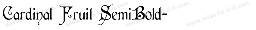 Cardinal Fruit SemiBold字体转换